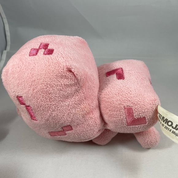 Minecraft Mojang 6” Pig Plush Pink Piglet Small Stuffed Animal Toy 2014 Jazwares - Picture 3 of 7